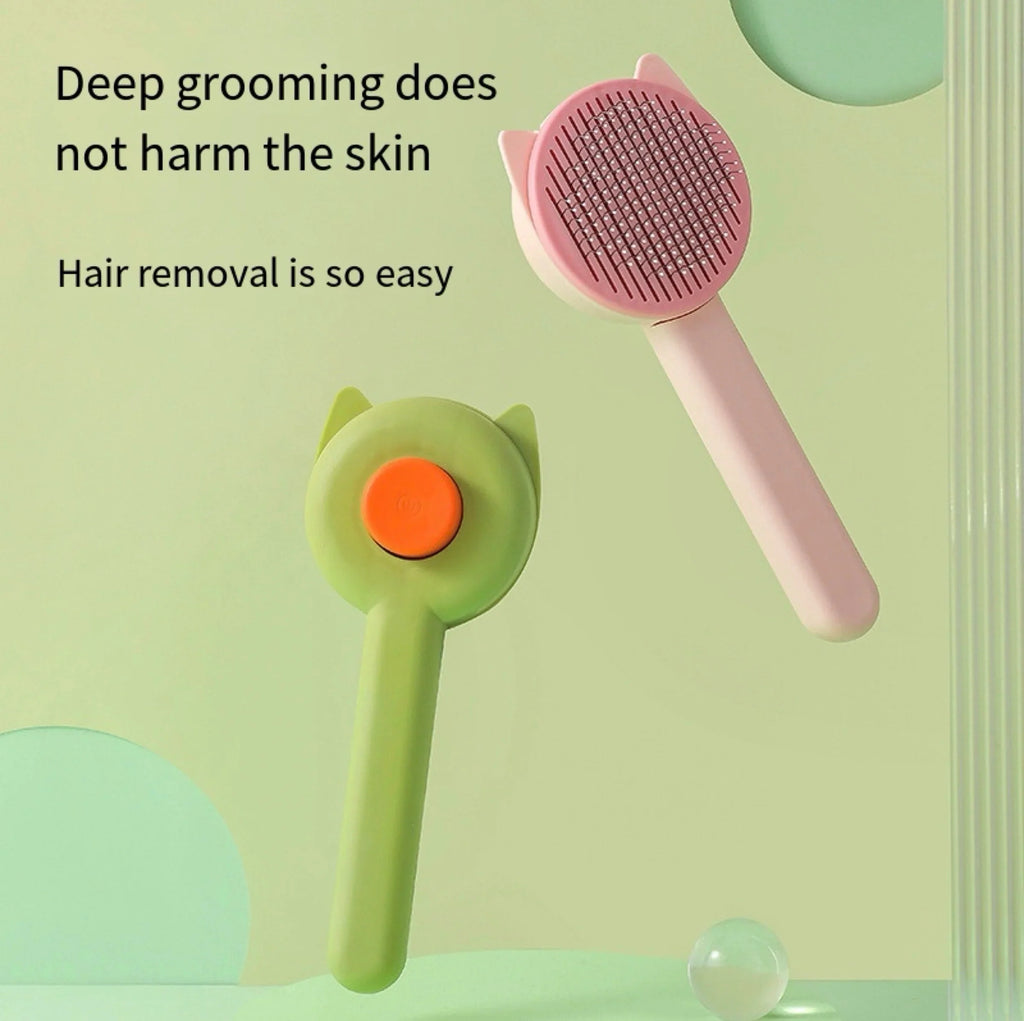 Groom & Clean: Self-Cleaning Pet Brush