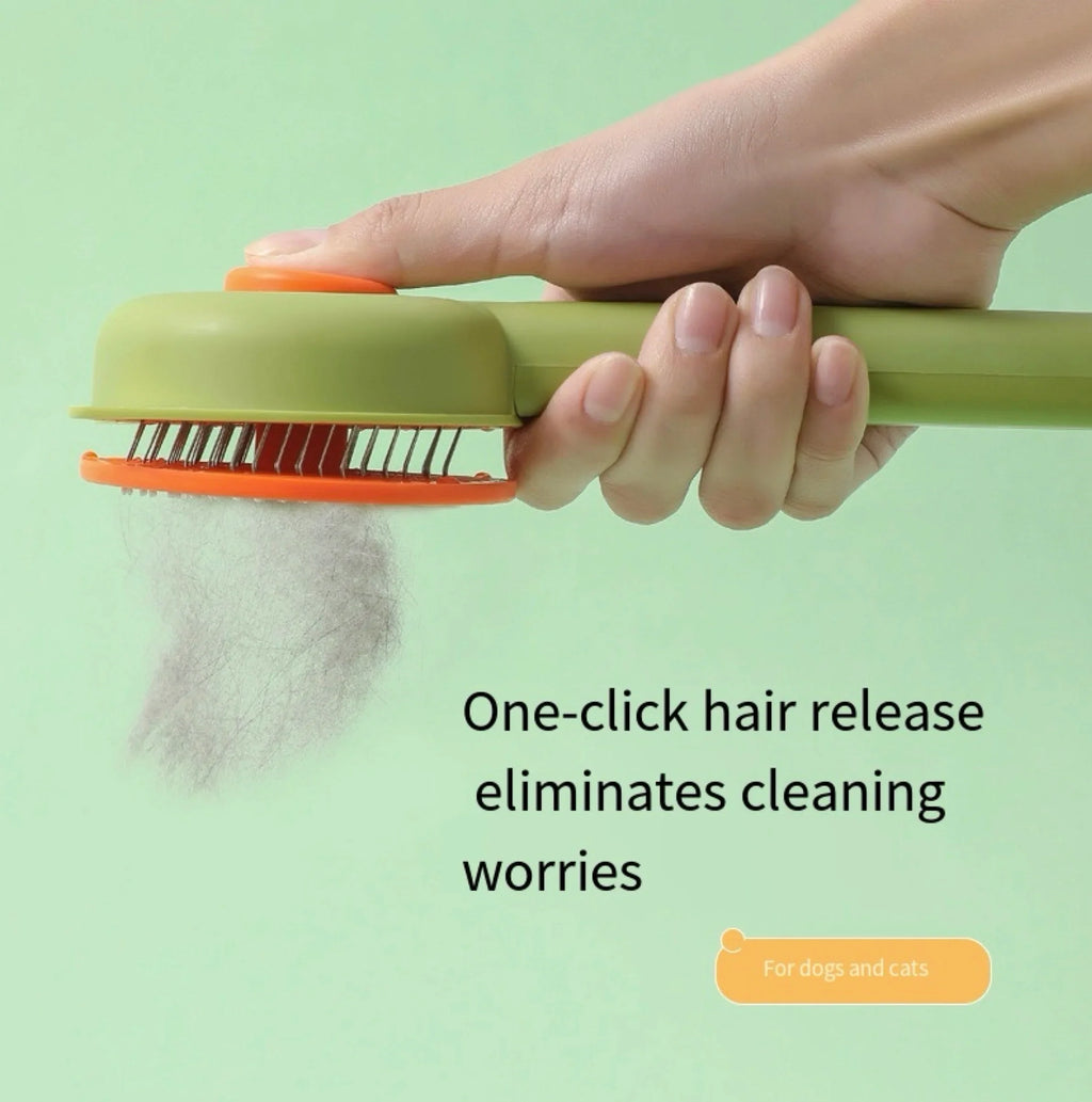 Groom & Clean: Self-Cleaning Pet Brush