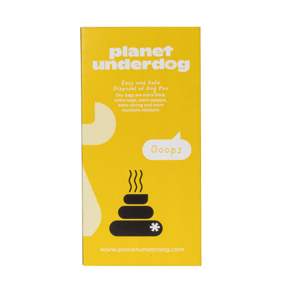 120 Planet Underdog Compostable Dog Poop Bags - Yellow Box