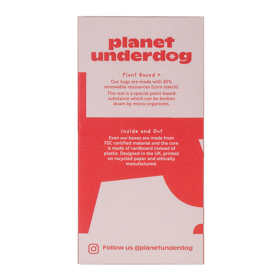 60 Planet Underdog Compostable Dog Poop Bags - Red Box